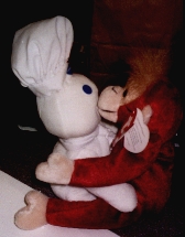 The Doughboy and a monkey